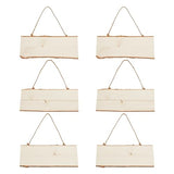 OLYCRAFT 6pcs Wood Hanging Signs Unfinished Hanging Wood Plaques Rectangle Wooden Blanks Wood Sign Wooden Slices Banners with Ropes for DIY Painting OLYCRAFT