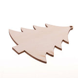 Christmas Wooden Crafts Hanging Ornaments Christmas Tree Decoration Unfinished Wood Cutouts for DIY Blank Slices to Paint (10PCs Christmas Tree YEEQIN