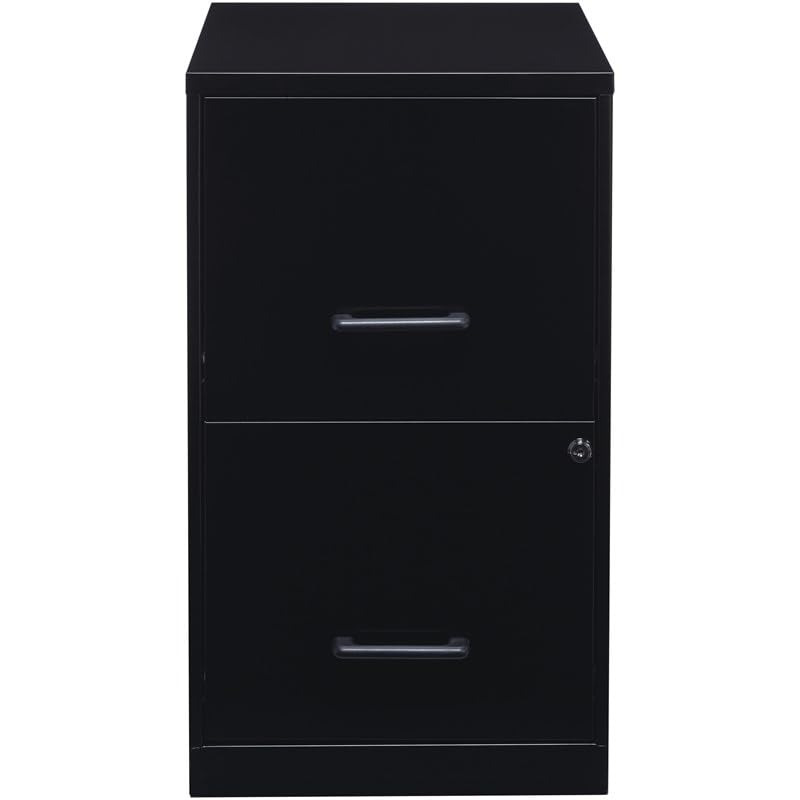 Scranton & Co Metal 2 Drawer Letter File Cabinet in Black Scranton & Co