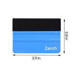 Zanch Felt Squeegee for Vinyl,Plastic Felt Edge Vinyl Squeegee,Graphic Decal Scraper Applicator Tool,Window Tint Squeegee with Black Fabric Felt Edge Zanch