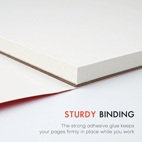 Fuumuui 9pcs Sable Watercolor Brushes Detail to Mop Kolinsky Sable Brushes with 20 Sheets 9" x 12" 100% Cotton Cold Pressed 140LB/300GSM Watercolor Fuumuui