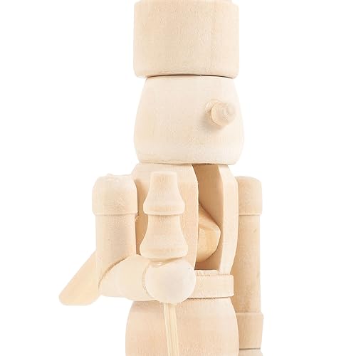 BESPORTBLE Christmas Unfinished Nutcracker: Unfinished Wood Nutcracker, 4.7 Inch Christmas DIY Nutcracker Figures for Christmas Arts Project (6Pcs) BESPORTBLE