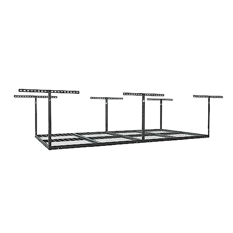Everest Max 4 x 8 Overhead Garage Storage Rack, Heavy Duty Shelving, Adjustable Garage Storage Home Organization Storage Rack, 750lbs Weight Everest