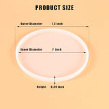 2pcs 7 Inch Resin Tray Molds, Round Rolling Tray Molds, Big Flat Round Coaster Resin Epoxy Silicone Board Molds for Resin Epoxy DIY Crafts SXYYDSG