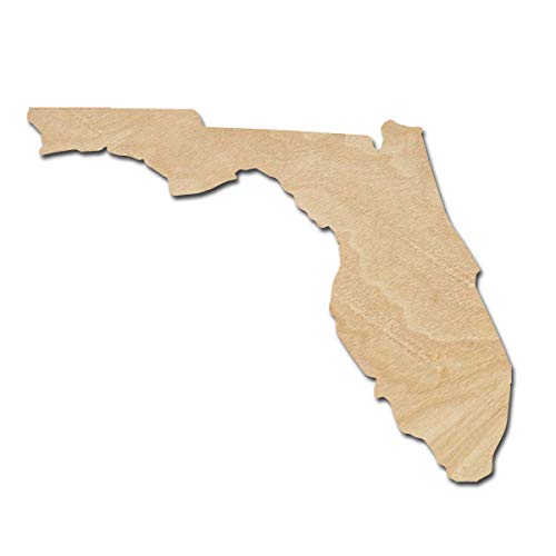 Florida Wood Cutouts for crafts, Laser Cut Wood Shapes 5mm thick Baltic Birch Wood, Multiple Sizes Available - WoodArtSupply