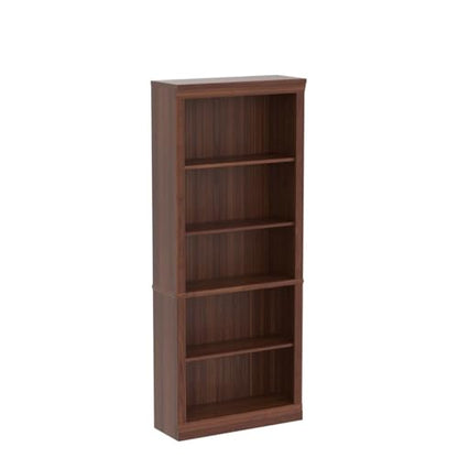 VICTONE Cherry 5-Shelf Wooden Bookcase for Stylish Home Storage - WoodArtSupply