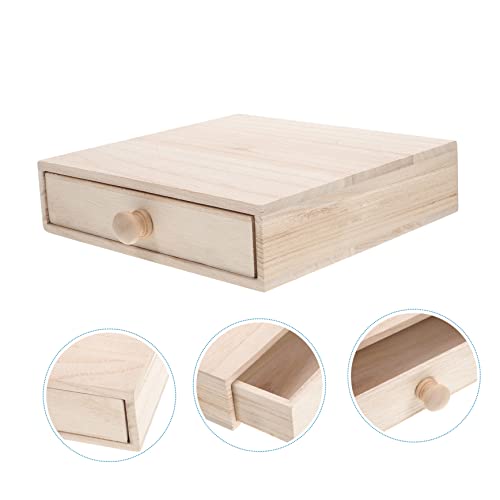 NOLITOY Box Tea Box Gift Box Tea Storage Tea Organizer Container Multi-functional Wood Tea Organizer Tea Holder Desk Topper Wood Storage Drawers Wood NOLITOY
