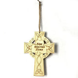 4 Pieces St. Patrick's Day Blank Wooden Ornament, Unfinished Hanging Shamrock Wooden Pendant, Clover Shaped Wood Embellishments with Twines for Irish Attria