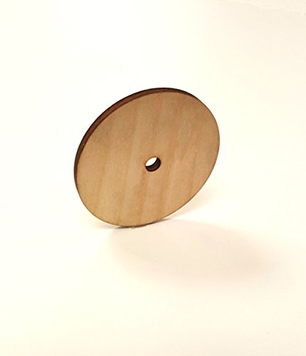 25 Wood Circle with 1/4" Center Hole Blank Discs 3/16" Thick (Select Size) (1") Soto Laser Cutting