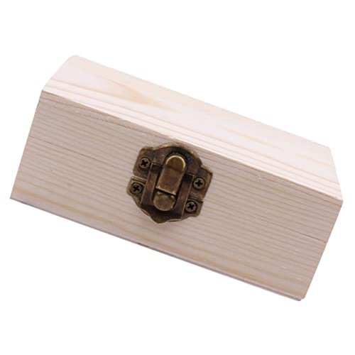 ARTIBETTER 4pcs Box wooden box craft storage unfinished wood crates book shelf decor retro jewelry case desk topper jewelry organizer tray tabletop ARTIBETTER
