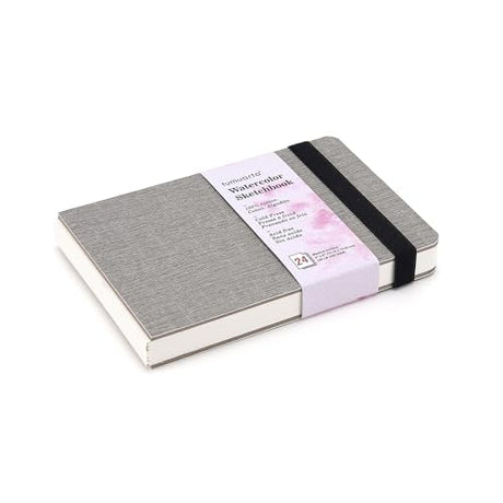 tumuarta Watercolor Sketchbook, 4x6”, 140 LB, 300 GSM, 100% Cotton Paper, Cold Press, 24 Sheets, 48 Pages, Watercolor Journal for Use As Travel tumuarta
