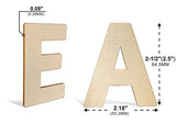 182 Pieces 2-1/2 Inch (2.5") Wooden Letters Craft Wood Letter Unfinished Alphabets with Extras Wall Decor Cregugua