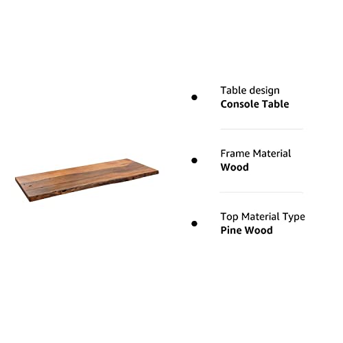 PIPE DECOR Restore Wood for Console Table Top or Bench 48 in. x 16 in. x 1.25 in. Reclaimed Ponderosa Pine Wood in Sunset Cedar Stain - WoodArtSupply