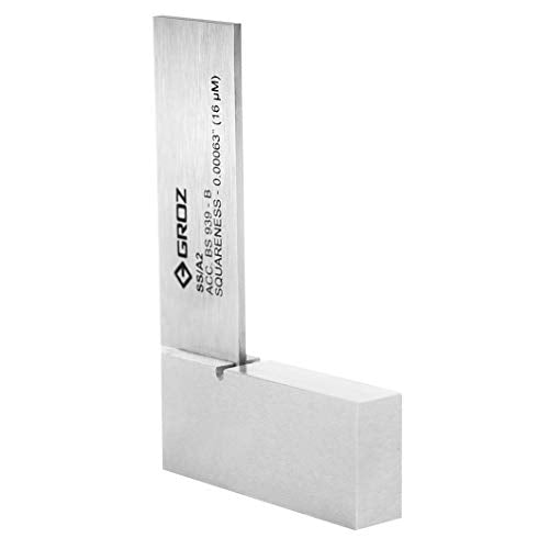 Groz 01000 2" Precision Steel Square, 16 Microns Squareness Groz