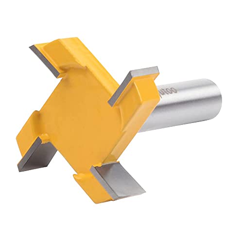 Exqutoo CNC Spoilboard Surfacing Router Bit 1/2 Inch Shank Durable Carbide Tipped Slab Flattening Router Bit Carbide Planer Router Bits Wood Milling Exqutoo