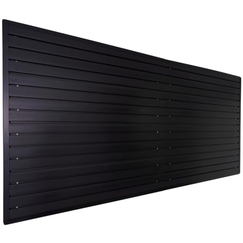 Slatwall Panel Garage Wall Organizer Heavy Duty Wall Mounted, PVC Slat Wall Panels Garage Wall and Home Organizer Storage System, Garage Slatwall for