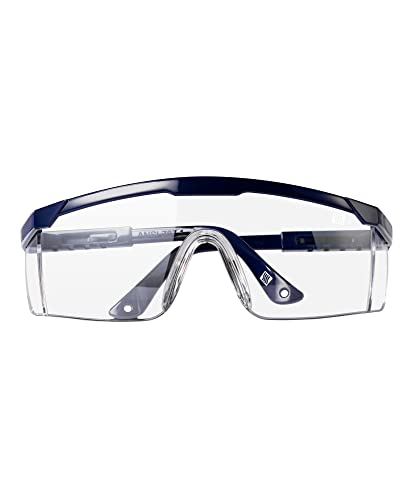 LANON Anti-Fog Safety Goggles with Ajustable Temples, 2.5 Times ANSI Z87.1 Double-sided Antifog, Side Protection, High Transmission, Lightweight & LANON Protection