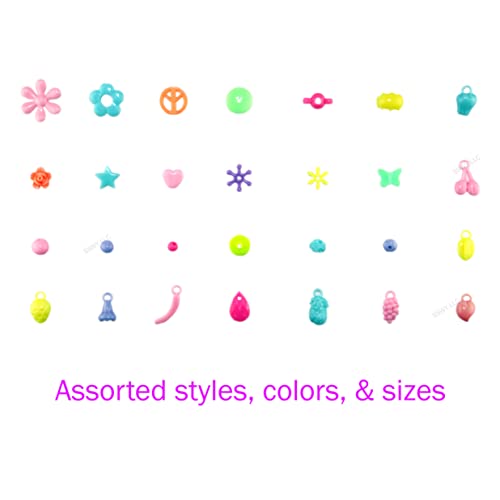 Jewelry Making kit Beads for Bracelets Making kit for Girls. 500+ Pieces Variety Shapes and Colors Perfect Toys for Girls Kids Age 4-6-8-10-12 DAZZLINGKIT