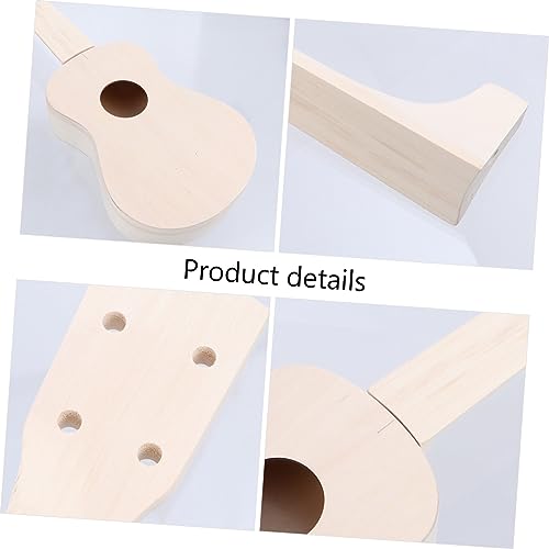 Toyvian 3 Sets Diy Ukulele Soprano Ukulele Kit Unfinished Ukulele Guitar Kit Ukulele Decoration Kit Music Instruments for Adults Diy Musical Toyvian
