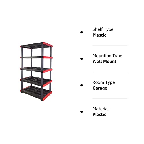 CX Craftsman, 5-Tier Highly Durable Storage Rack, 200lbs/shelf, (72.3”H x 40”W x 24”D), Interlocking Shelving Unit and Weather-Resistant Design, CX
