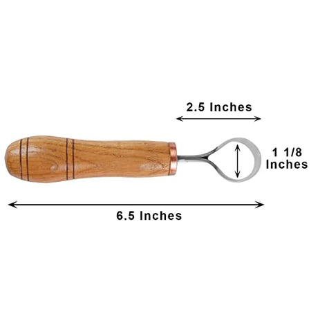 Wood Carving Scorp Knife. Round Carving Tool for Spoons, Bowls and Cups. Wood Carving Rounded Hook Knife Spoon carving knife. (ANGLED) STAMESKY
