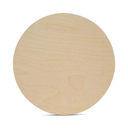 Wood Circles 16 inch, 1/4 Inch Thick, Birch Plywood Discs, Pack of 5 Unfinished Wood Circles for Crafts, Wood Rounds by Woodpeckers - WoodArtSupply