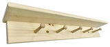 30" Shaker Peg Rack Unfinished WoodArtSupply