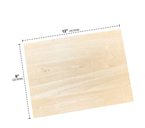 9 Pack 1/16 X 9 X 12 Inch Thin Basswood Plywood Sheets for Crafts
