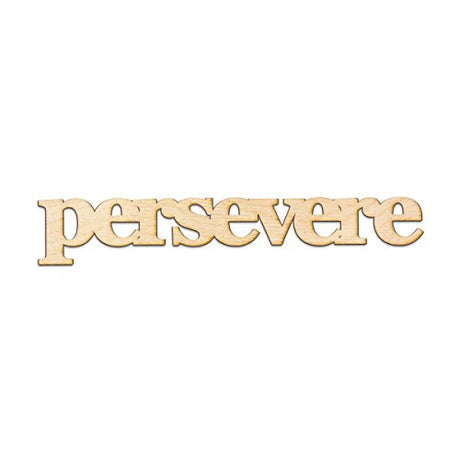 Persevere Wood Sign Home Decor Gallery Wall Art Unfinished GIA 12" x 2" Woodums