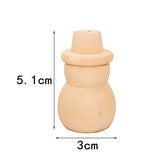 SEWACC 20 Pcs Unfinished Wood Christmas Tree Snowman Blank Wooden Peg Dolls Christmas Decor Christmas Ornaments for Arts and Crafts Projects SEWACC
