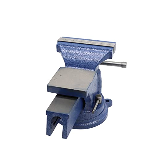 Nakkaa 5" Bench Vise Ductile Cast Iron Bench Vise with 360° Flexible Swivel Locking Base Heavy Duty Home Work 5 Inch Bench Vice Nakkaa