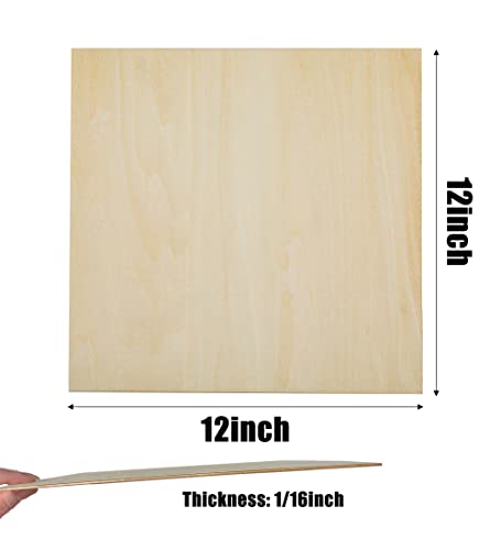 Unfinished Wood, 6 Pack Basswood Sheets for Crafts, Craft Wood Board for House Aircraft Ship Boat Arts and Crafts, School Projects, Wooden DIY SIWUCHYE