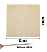 Unfinished Wood, 6 Pack Basswood Sheets for Crafts, Craft Wood Board for House Aircraft Ship Boat Arts and Crafts, School Projects, Wooden DIY SIWUCHYE