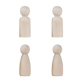 NUOBESTY Natural Unfinished Wooden Peg Doll Bodies Family Member Great for Arts and Crafts 20 Pcs NUOBESTY