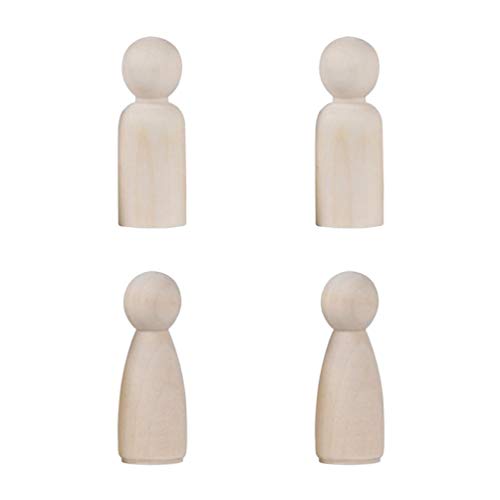 NUOBESTY Natural Unfinished Wooden Peg Doll Bodies Family Member Great for Arts and Crafts 20 Pcs - WoodArtSupply