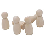 COHEALI 40pcs Blank Wood Puppet Art Craft Wood Peg Wood People Figure Peg Doll Toy Unfinished Wood Dolls Peg Doll Kit Toys for Kids Unfinished DIY COHEALI