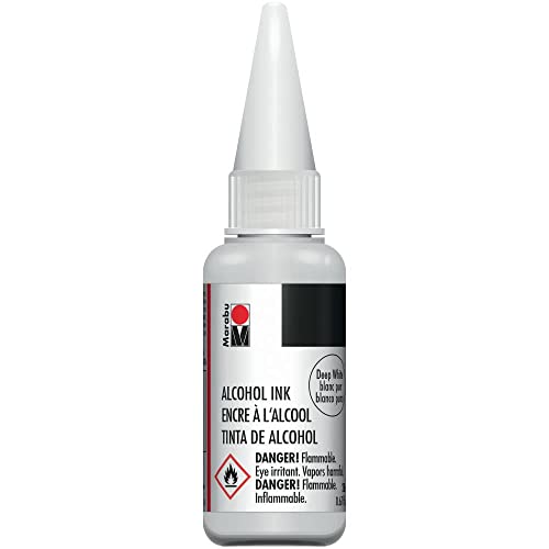 Marabu Alcohol Ink - Deep White - Unveil The Purity of Your Art, Creating a Blank Canvas for Limitless Possibilities - 20ml Bottle - WoodArtSupply