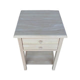 International Concepts Lamp Table, Wood, Unfinished IC International Concepts