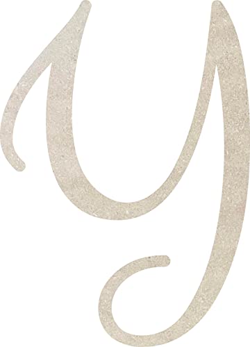 Wooden Letters 9 Inch Script Monogram Y Craft, Unfinished Wood Cursive Letter Blank, Love Air Decorating Wall Art Font NEXTCraft