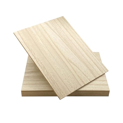 6 Pack MDF Wood Boards 11"x14"-1/4th inch Thick Wooden Planks, Double Sided Veneered MDF Sheet for Homemade DIY Crafts