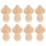 COHEALI 10pcs Wooden Mushroom Balnk Mushroom Model Unfinished Wood Toy Wooden Peg Dolls Unpainted Wood Figures Mushroom Toys Dining Table Decor COHEALI