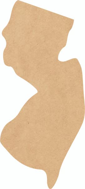 New Jersey Wood State 10" Shape, Unfinished MDF Craft State Cutout, DIY 1/4" NEXTCraft