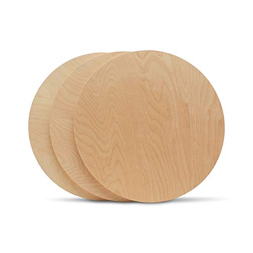 Wood Circles 14 inch 1/2 inch Thick, Unfinished Birch Plaques, Pack of 10 Wooden Circles for Crafts and Blank Sign Rounds, by Woodpeckers