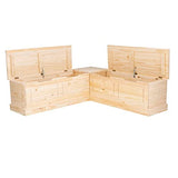 Linon Unfinished Wood Backless Interior Storage Harris Nook Linon