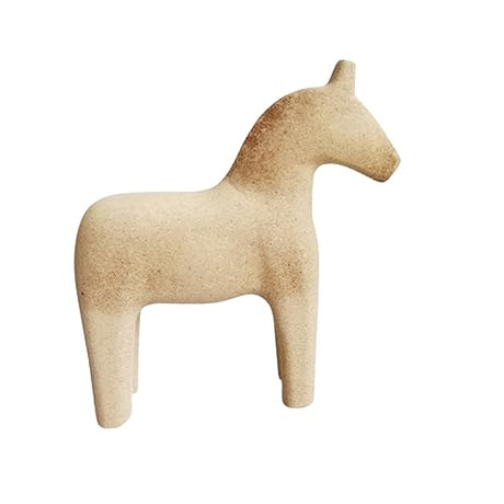 Yardenfun 1pc Trojan Horse Wooden Horse Figurine Retro Rocking Horse Painting Horses for Kids Vintage Wooden Horse Decoration Toys for Infant Yardenfun