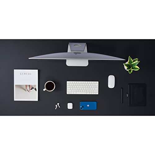 Kaboon Black Table Top 23.62" D x 59.1" W, Solid One-Piece Desktop, Universal Wood Countertop, Reversible Laminate Top, Double Desks, L-Desk DIY, for - WoodArtSupply