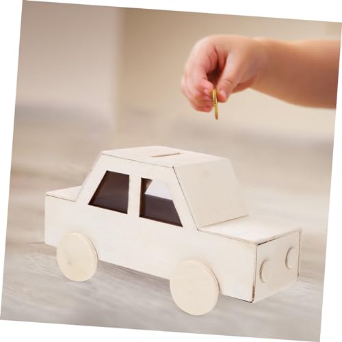 TEHAUX Unfinished Piggy Bank Coin Storage Cases Versatile Coin Case Change Container Unfinished Coin Bank Multi-Function Saving Banks Blank Piggy TEHAUX