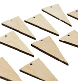 ALL SIZES BULK (12pc to 100pc) Unfinished Wood Wooden Laser Solid Triangle Dangle Earring Jewelry Blanks Charms Shape Crafts Made in Texas Texan Wood Crafts