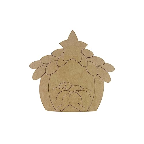 Manger, Bible Shape Wooden Shape, Paint by Line, Build-A-Cross Build-A-Cross