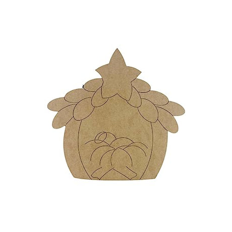 Manger, Bible Shape Wooden Shape, Paint by Line, Build-A-Cross Build-A-Cross